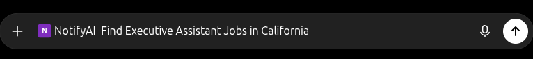 Searching for jobs using NotifyAI in ChatGPT